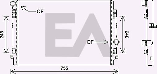 EACLIMA 31R77065 - Radiatore, Raffreddamento motore autozon.pro