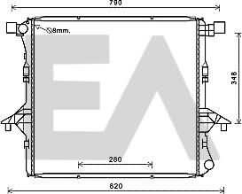 EACLIMA 31R77001 - Radiatore, Raffreddamento motore autozon.pro