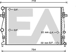 EACLIMA 31R77129 - Radiatore, Raffreddamento motore autozon.pro