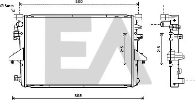 EACLIMA 31R77122 - Radiatore, Raffreddamento motore autozon.pro