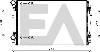 EACLIMA 31R77127 - Radiatore, Raffreddamento motore autozon.pro