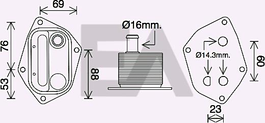 EACLIMA 37G28009 - Radiatore olio, Olio motore autozon.pro