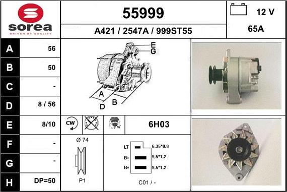 EAI 55999 - Alternatore autozon.pro