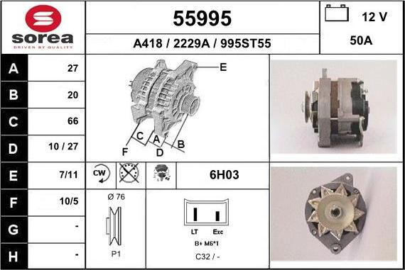 EAI 55995 - Alternatore autozon.pro