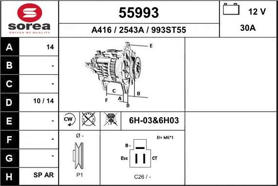 EAI 55993 - Alternatore autozon.pro