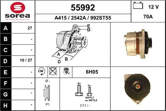 EAI 55992 - Alternatore autozon.pro