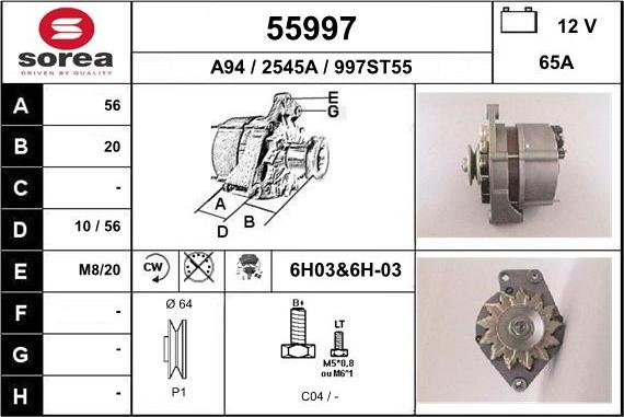 EAI 55997 - Alternatore autozon.pro