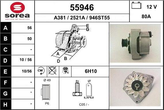 EAI 55946 - Alternatore autozon.pro