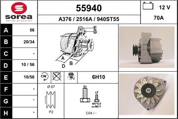 EAI 55940 - Alternatore autozon.pro