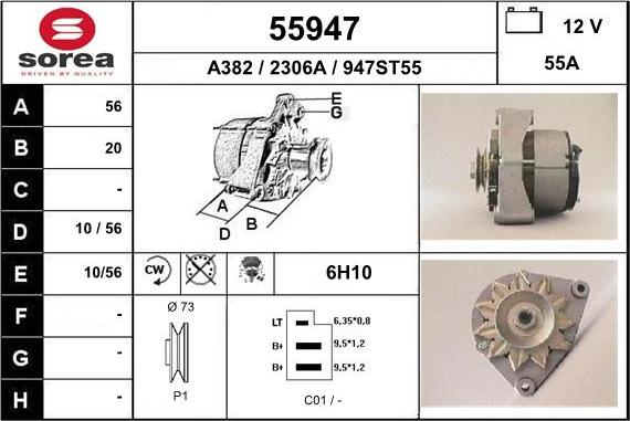 EAI 55947 - Alternatore autozon.pro