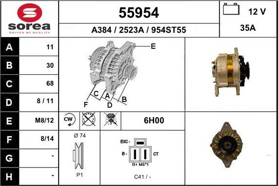 EAI 55954 - Alternatore autozon.pro