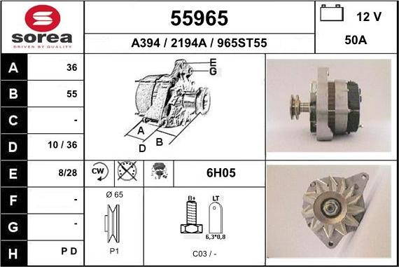 EAI 55965 - Alternatore autozon.pro