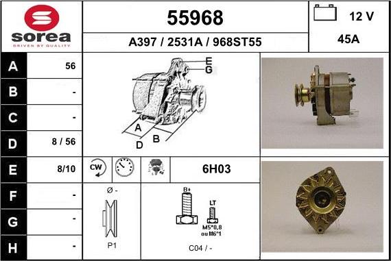 EAI 55968 - Alternatore autozon.pro