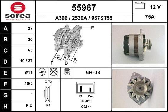 EAI 55967 - Alternatore autozon.pro