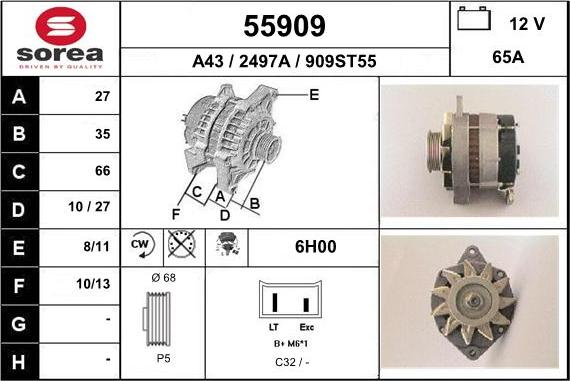 EAI 55909 - Alternatore autozon.pro