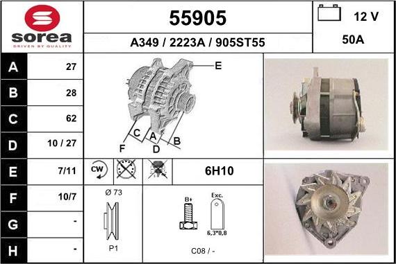 EAI 55905 - Alternatore autozon.pro