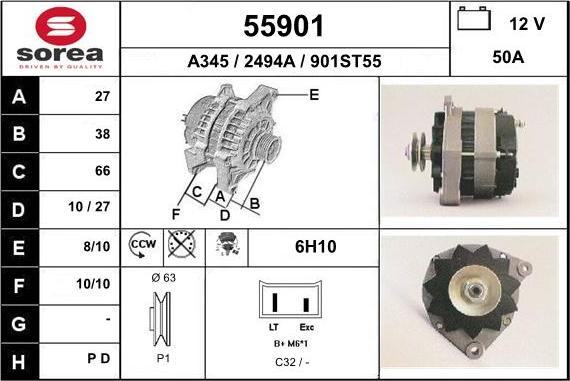 EAI 55901 - Alternatore autozon.pro