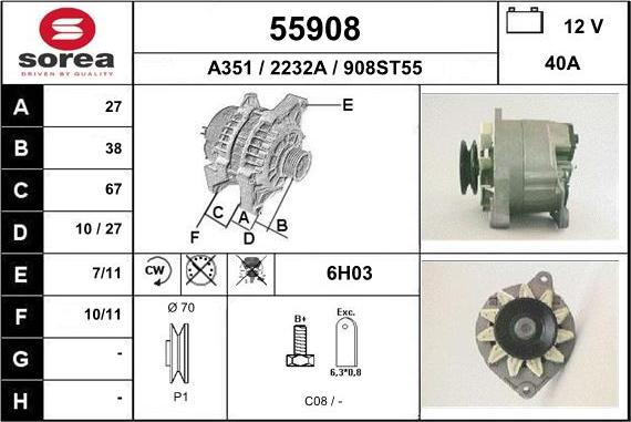 EAI 55908 - Alternatore autozon.pro