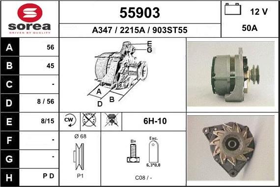 EAI 55903 - Alternatore autozon.pro