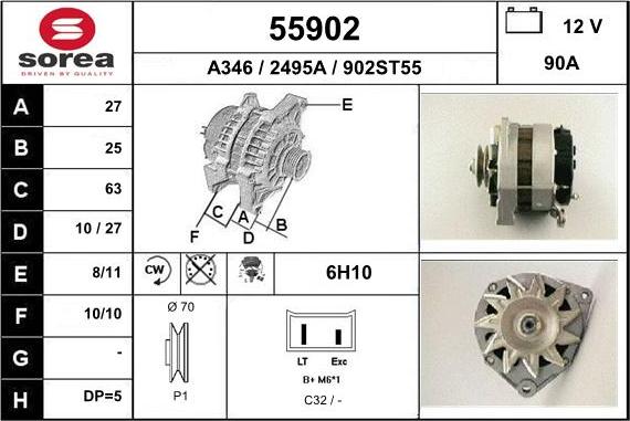 EAI 55902 - Alternatore autozon.pro