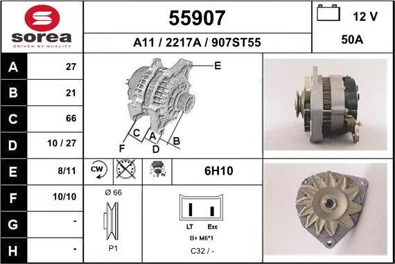 EAI 55907 - Alternatore autozon.pro