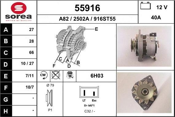 EAI 55916 - Alternatore autozon.pro