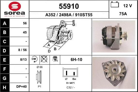 EAI 55910 - Alternatore autozon.pro