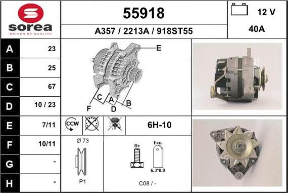 EAI 55918 - Alternatore autozon.pro