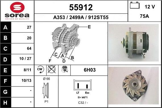 EAI 55912 - Alternatore autozon.pro