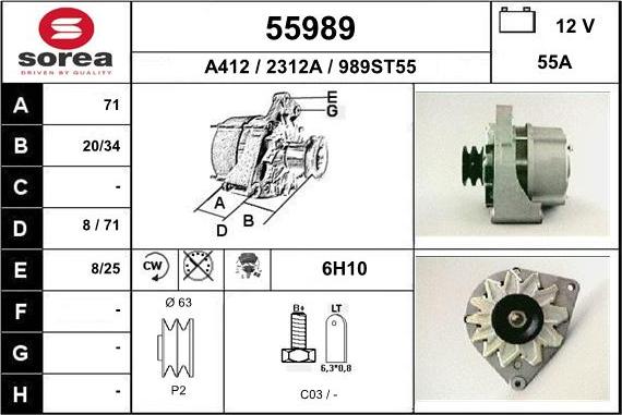 EAI 55989 - Alternatore autozon.pro