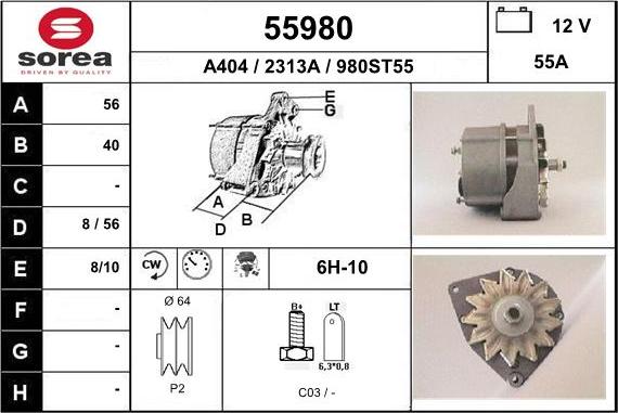 EAI 55980 - Alternatore autozon.pro