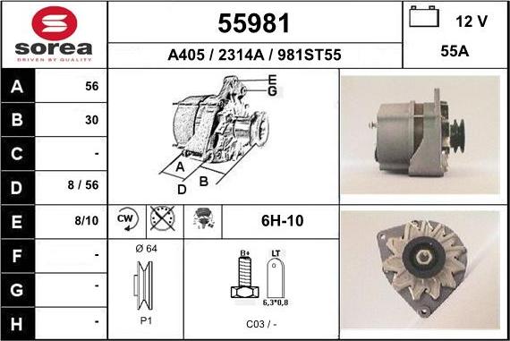 EAI 55981 - Alternatore autozon.pro