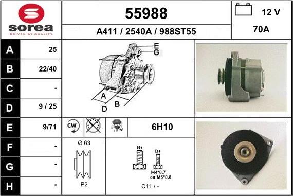 EAI 55988 - Alternatore autozon.pro