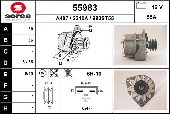 EAI 55983 - Alternatore autozon.pro