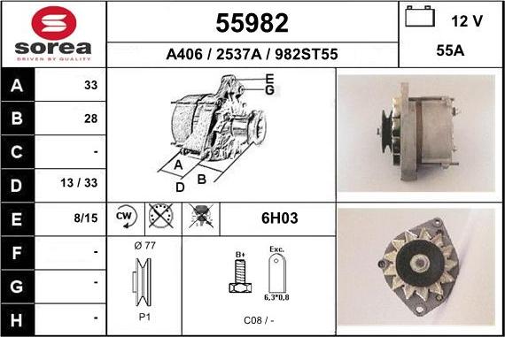 EAI 55982 - Alternatore autozon.pro