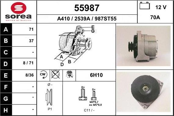 EAI 55987 - Alternatore autozon.pro