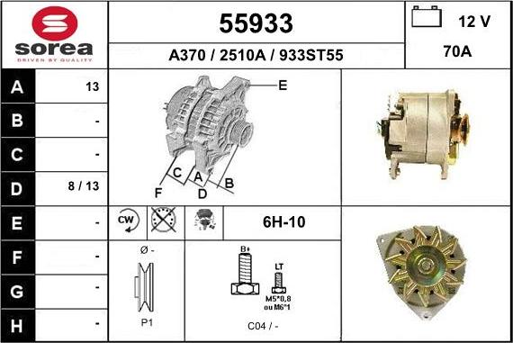 EAI 55933 - Alternatore autozon.pro