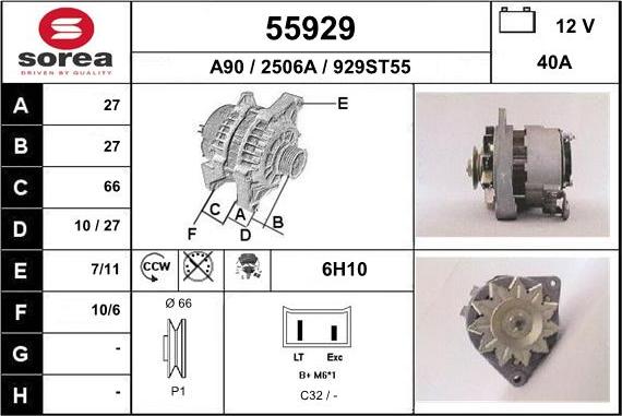 EAI 55929 - Alternatore autozon.pro