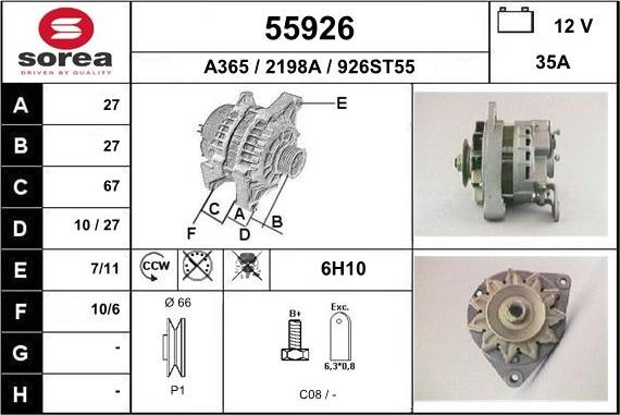 EAI 55926 - Alternatore autozon.pro