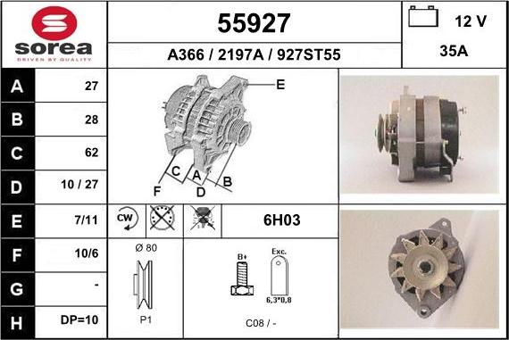 EAI 55927 - Alternatore autozon.pro