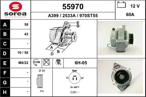 EAI 55970 - Alternatore autozon.pro