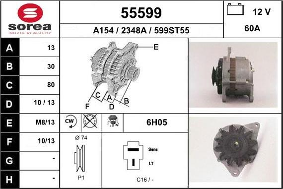 EAI 55599 - Alternatore autozon.pro