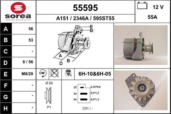 EAI 55595 - Alternatore autozon.pro