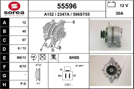 EAI 55596 - Alternatore autozon.pro