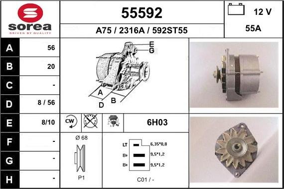 EAI 55592 - Alternatore autozon.pro