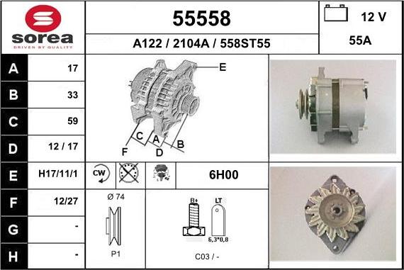 EAI 55558 - Alternatore autozon.pro