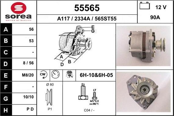 EAI 55565 - Alternatore autozon.pro