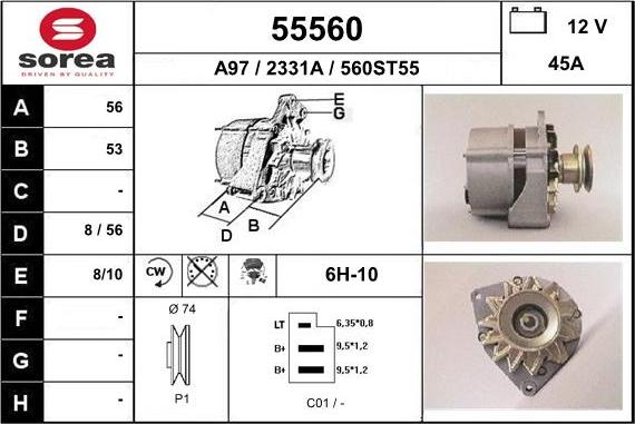 EAI 55560 - Alternatore autozon.pro