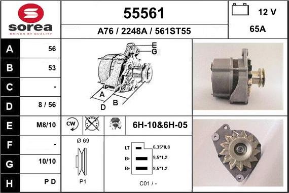 EAI 55561 - Alternatore autozon.pro