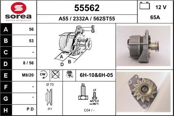 EAI 55562 - Alternatore autozon.pro